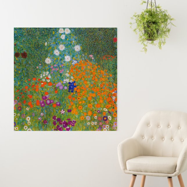 Gustav Klimt - Flower Garden Foam Board (In Situ (Wall))