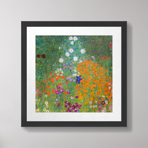 Gustav Klimt _ Flower Garden Framed Art