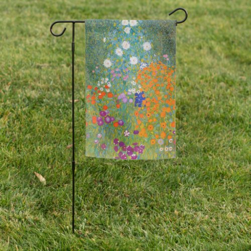Gustav Klimt _ Flower Garden Garden Flag