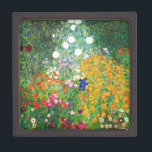 Gustav Klimt Flower Garden Gift Box<br><div class="desc">Gustav Klimt Flower Garden gift box. Oil painting on canvas from 1907. Completed during his golden phase, Flower Garden is one of Klimt’s most famous landscape paintings. The summer colors burst forth in this work with a beautiful mix of orange, red, purple, blue, pink and white blossoms. A great gift...</div>