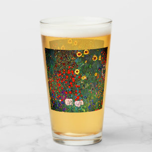 Gustav Klimt Flower Garden Glass