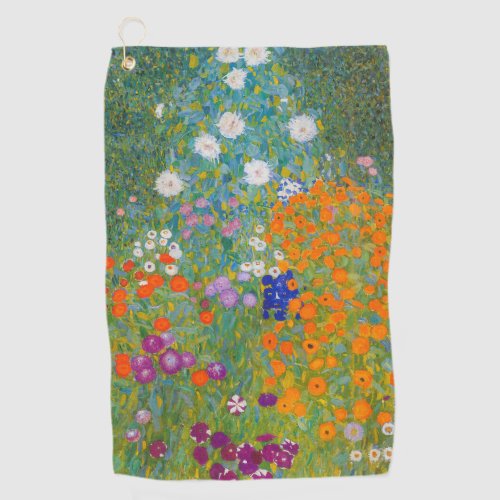 Gustav Klimt _ Flower Garden Golf Towel