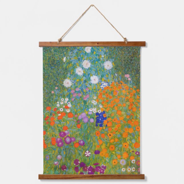 Gustav Klimt - Flower Garden Hanging Tapestry (Front)