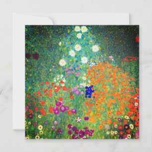 Gustav Klimt Flower Garden Invitation