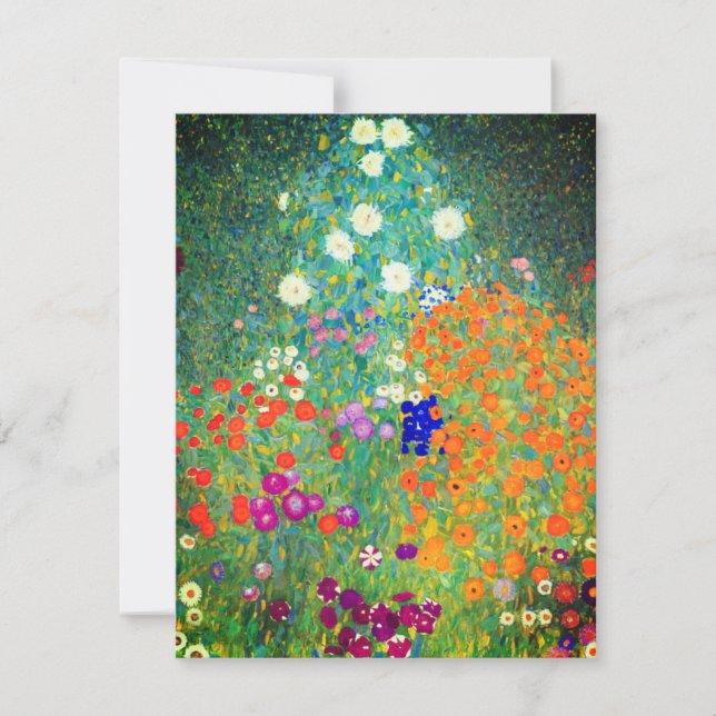 Gustav Klimt Flower Garden Invitation (Front)