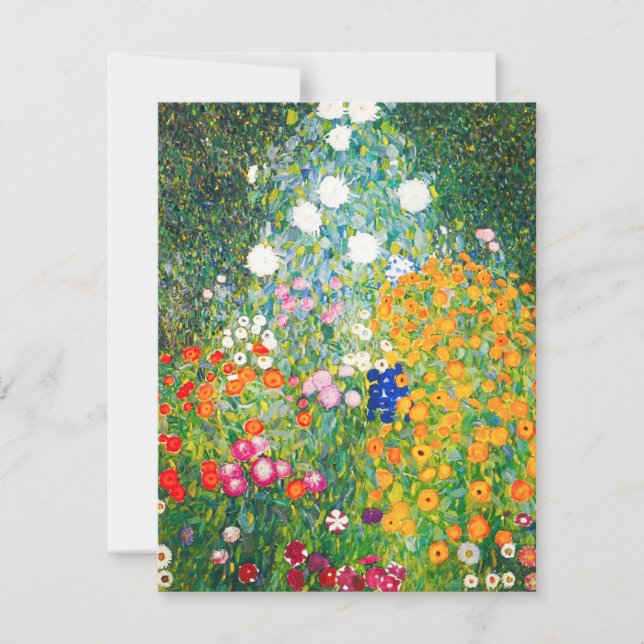 Gustav Klimt Flower Garden Invitations (Front)