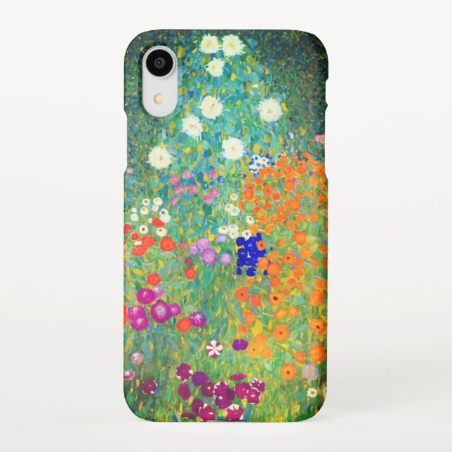 Gustav Klimt Flower Garden iPhone Case (Back)