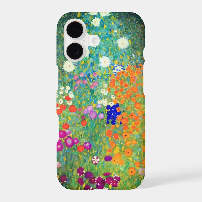 Gustav Klimt Flower Garden iPhone Case (Back)