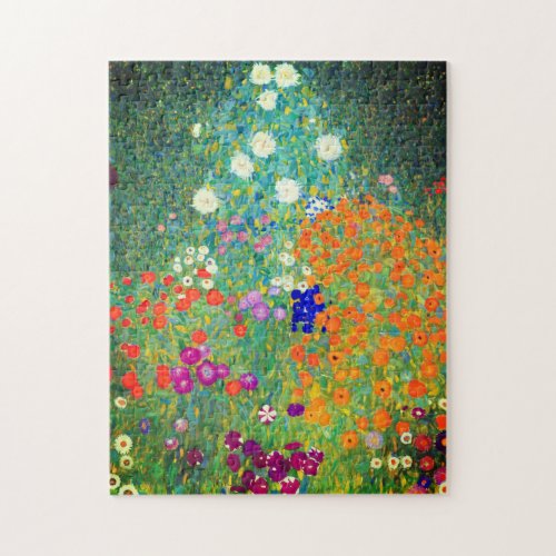 Gustav Klimt Flower Garden Jigsaw Puzzle
