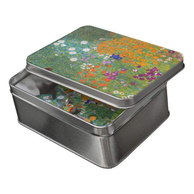 Gustav Klimt - Flower Garden Jigsaw Puzzle (Lid Open)