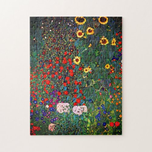 Gustav Klimt Flower Garden Jigsaw Puzzle