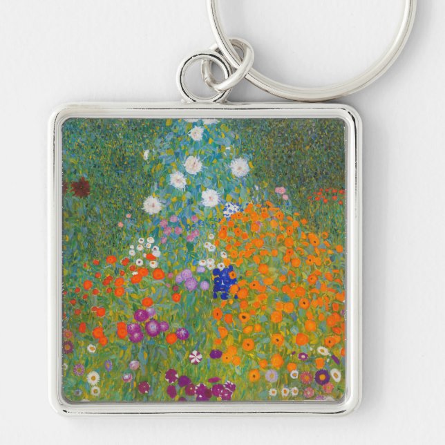 Gustav Klimt - Flower Garden Keychain (Front)