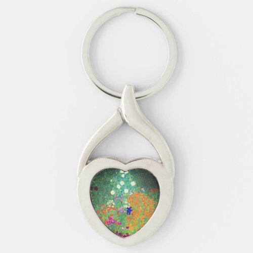 Gustav Klimt Flower Garden Keychain