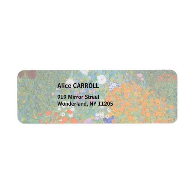 Gustav Klimt - Flower Garden Label (Front)