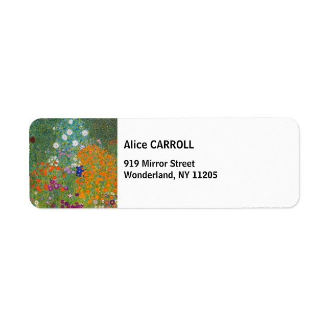 Gustav Klimt - Flower Garden Label (Front)