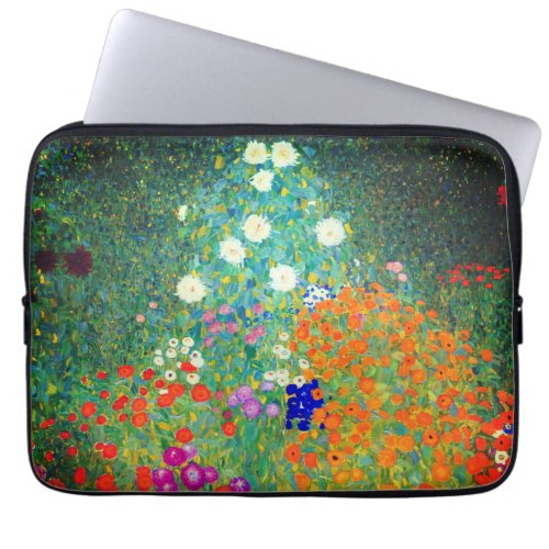 Gustav Klimt Flower Garden Laptop Sleeve
