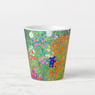 Gustav Klimt Flower Garden Latte Mug