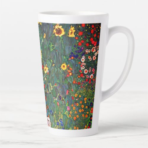 Gustav Klimt Flower Garden Latte Mug