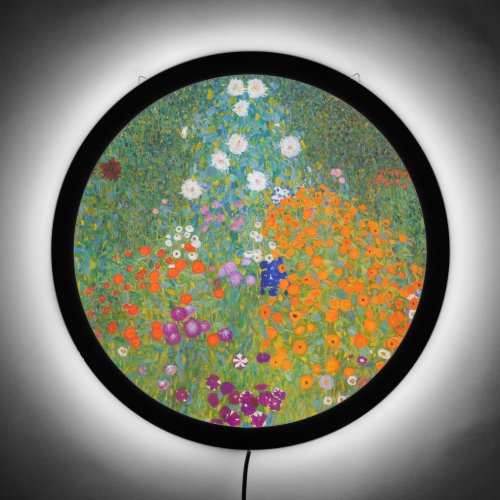 Gustav Klimt _ Flower Garden LED Sign