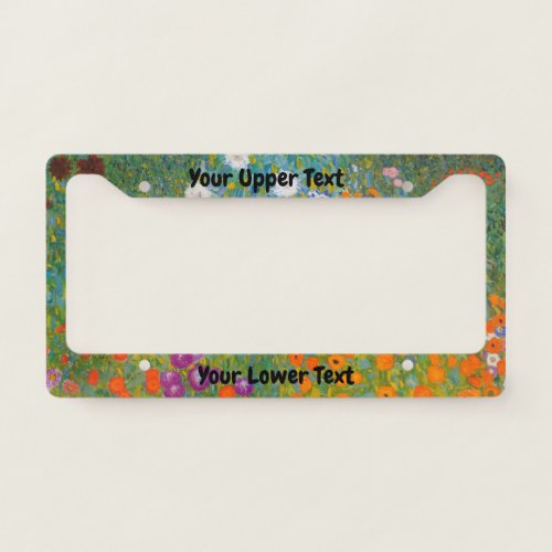 Gustav Klimt _ Flower Garden License Plate Frame