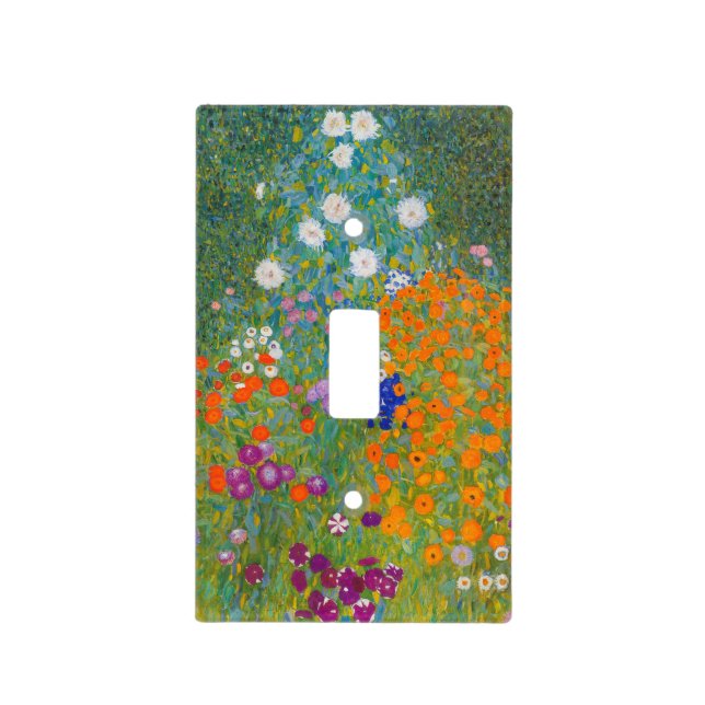 Gustav Klimt - Flower Garden Light Switch Cover (Front)