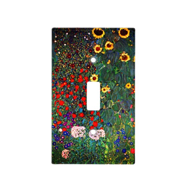 Gustav Klimt Flower Garden Light Switch Cover (Front)