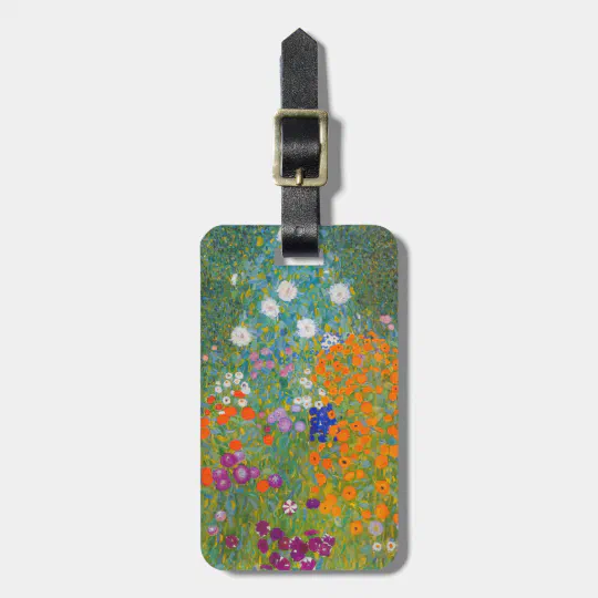 2 Pack Luggage Tags Gustav Klimt Flower Garden Cruise Luggage Tag For Travel Bag Suitcase Accessories