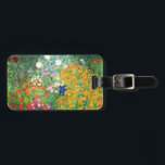 Gustav Klimt Flower Garden Luggage Tag<br><div class="desc">Gustav Klimt Flower Garden luggage tag. Oil painting on canvas from 1907. Completed during his golden phase, Flower Garden is one of Klimt’s most famous landscape paintings. The summer colors burst forth in this work with a beautiful mix of orange, red, purple, blue, pink and white blossoms. A great gift...</div>