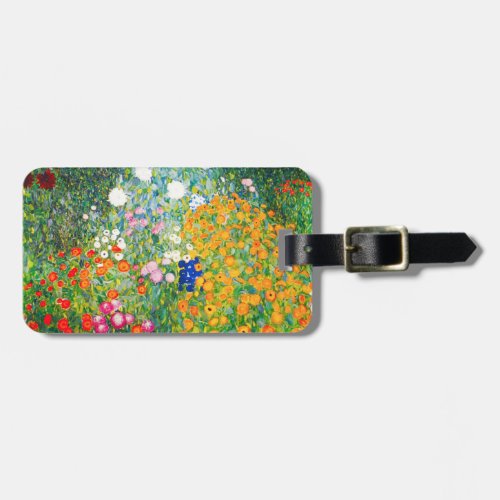 Gustav Klimt Flower Garden Luggage Tag