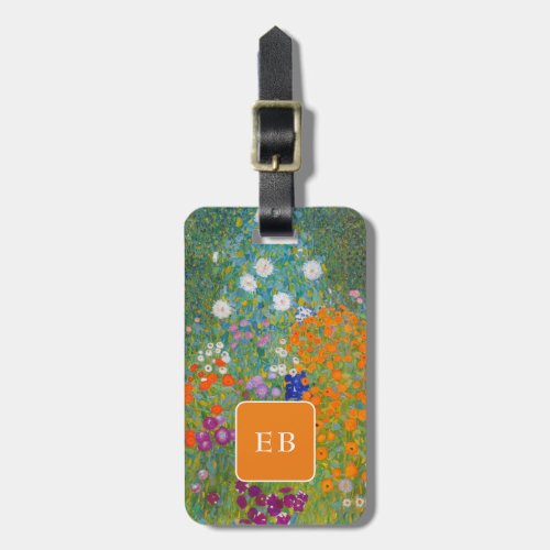 Gustav Klimt _ Flower Garden Luggage Tag