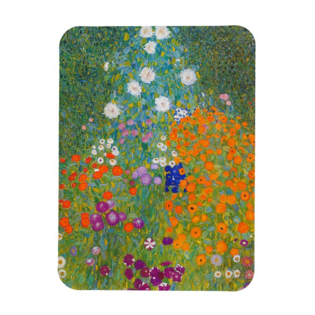 Gustav Klimt - Flower Garden Magnet (Vertical)