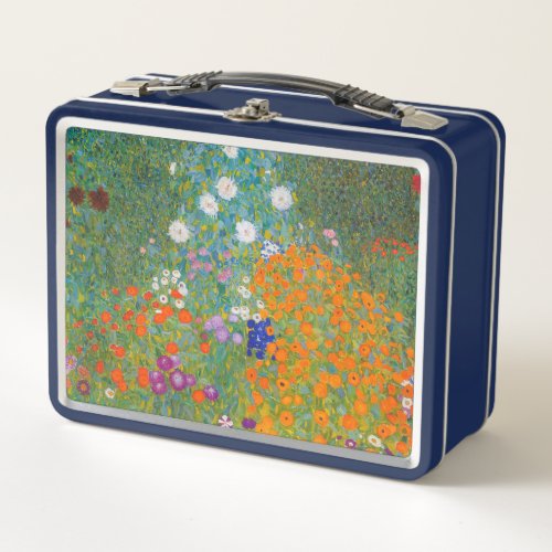 Gustav Klimt _ Flower Garden Metal Lunch Box