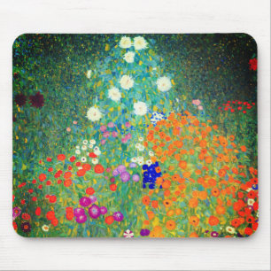 Gustav Klimt Flower Garden Mouse Pad