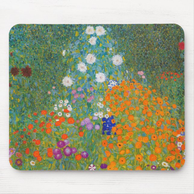 Gustav Klimt - Flower Garden Mouse Pad (Front)