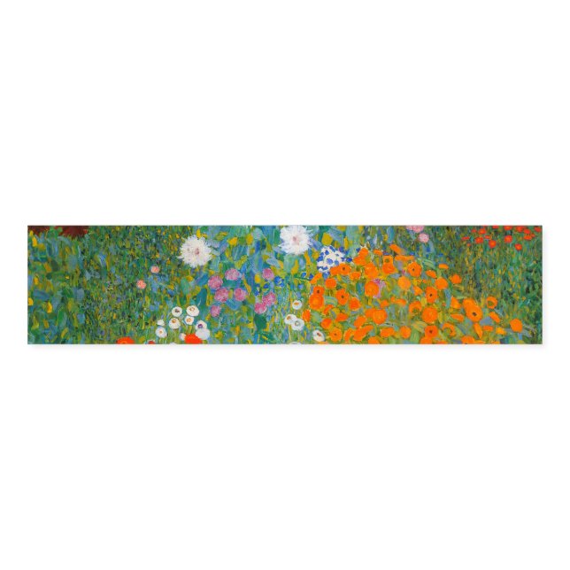 Gustav Klimt - Flower Garden Napkin Bands (Unfolded)