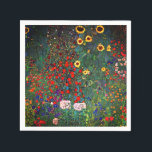Gustav Klimt Flower Garden Napkins<br><div class="desc">Napkins featuring Gustav Klimt’s oil painting Farm Garden with Sunflowers (1907). A beautiful garden of sunflowers and exquisite blue,  red,  purple,  pink,  and white flowers. A great gift for fans of Art Nouveau and Austrian art.</div>