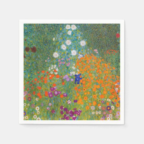 Gustav Klimt _ Flower Garden Napkins