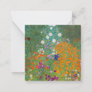 Gustav Klimt - Flower Garden Note Card