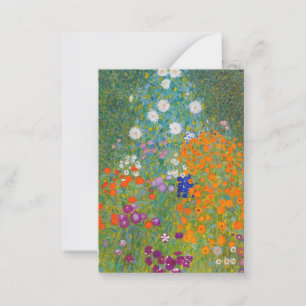Gustav Klimt - Flower Garden Note Card