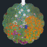 Gustav Klimt - Flower Garden Ornament Card<br><div class="desc">Flower Garden - Gustav Klimt in 1905-1907</div>