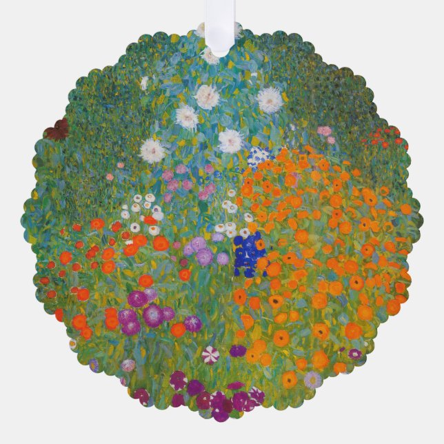 Gustav Klimt - Flower Garden Ornament Card (Front)