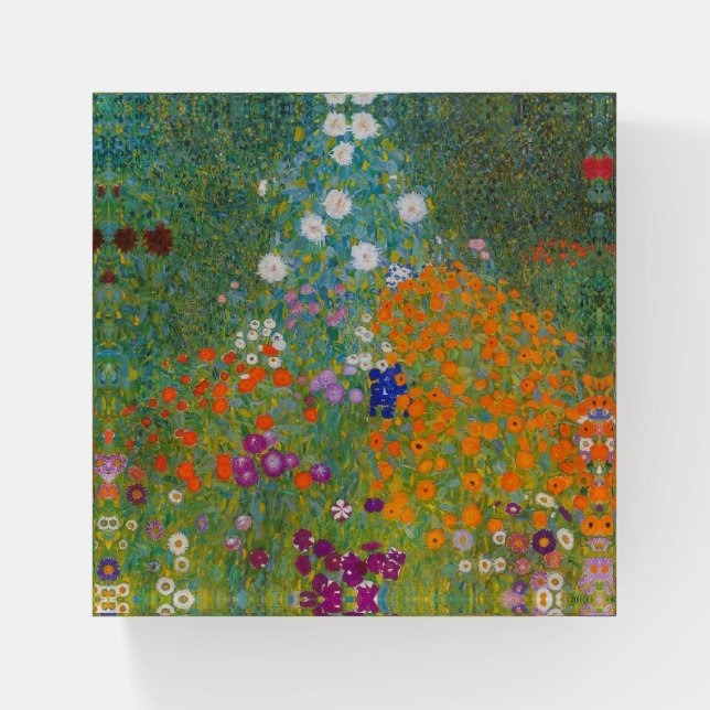 Gustav Klimt - Flower Garden Paperweight (Front)