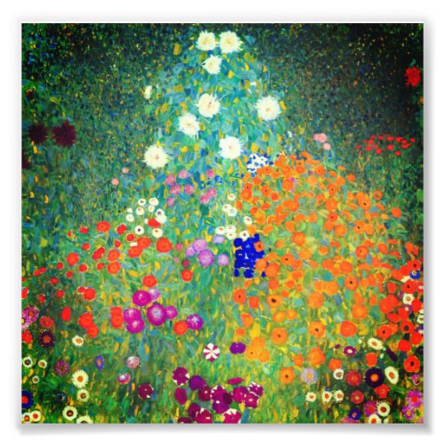 Gustav Klimt Flower Garden Photo Print
