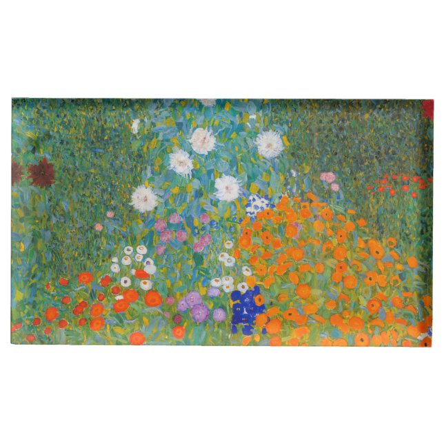 Gustav Klimt - Flower Garden Place Card Holder (Front)