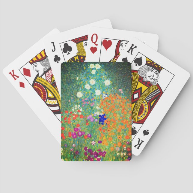 Gustav Klimt Flower Garden Poker Cards (Back)