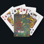 Gustav Klimt Flower Garden Poker Cards<br><div class="desc">Playing Cards featuring Gustav Klimt’s oil painting Farm Garden with Sunflowers (1907). A beautiful garden of sunflowers and exquisite blue,  red,  purple,  pink,  and white flowers. A great gift for fans of Art Nouveau and Austrian art.</div>