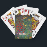 Gustav Klimt Flower Garden Poker Cards<br><div class="desc">Playing Cards featuring Gustav Klimt’s oil painting Farm Garden with Sunflowers (1907). A beautiful garden of sunflowers and exquisite blue,  red,  purple,  pink,  and white flowers. A great gift for fans of Art Nouveau and Austrian art.</div>