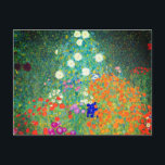 Gustav Klimt Flower Garden Postcard<br><div class="desc">Postcard featuring Gustav Klimt’s oil painting Flower Garden (1906). A beautiful garden of purple,  red,  white,  blue,  and orange flowers. A great gift for fans of Art Nouveau and Austrian art.</div>
