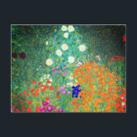 Gustav Klimt Flower Garden Postcard<br><div class="desc">Postcard featuring Gustav Klimt’s oil painting Flower Garden (1906). A beautiful garden of purple,  red,  white,  blue,  and orange flowers. A great gift for fans of Art Nouveau and Austrian art.</div>