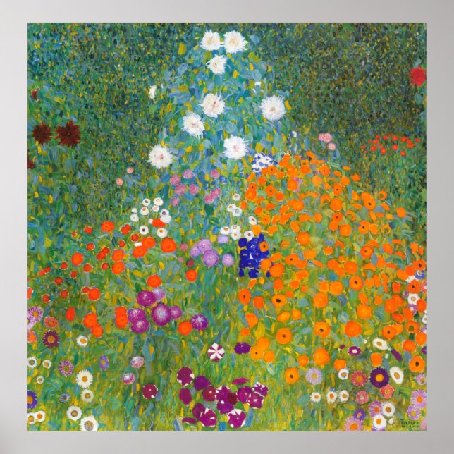 Gustav Klimt: Flower Garden Poster (Front)